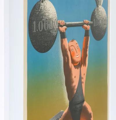 Framed Loterie Nationale Poster - Tranche de Sport (Halterophilie)