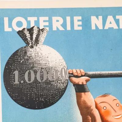 Framed Loterie Nationale Poster - Tranche de Sport (Halterophilie)