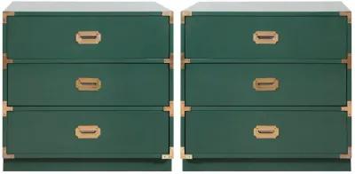 Pair of 3 Drawer Campaign Chests Freshly Lacquered in Martha's Vineyard