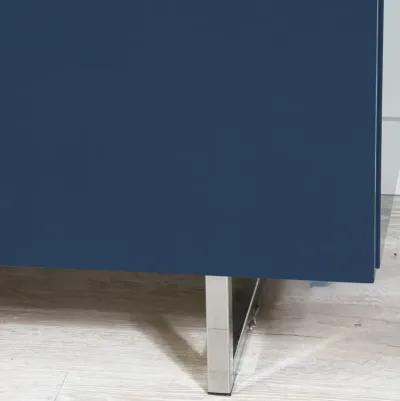 Modern Vintage Credenza Freshly Lacquered in Boeing Navy