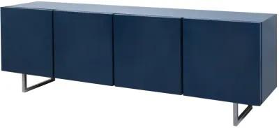 Modern Vintage Credenza Freshly Lacquered in Boeing Navy