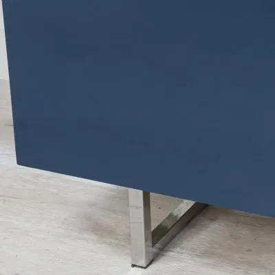 Modern Vintage Credenza Freshly Lacquered in Boeing Navy