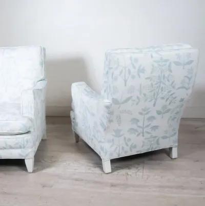 Pair of Oversized Chairs in Blythe Soft Blue Fabric