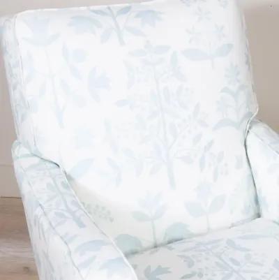 Pair of Oversized Chairs in Blythe Soft Blue Fabric