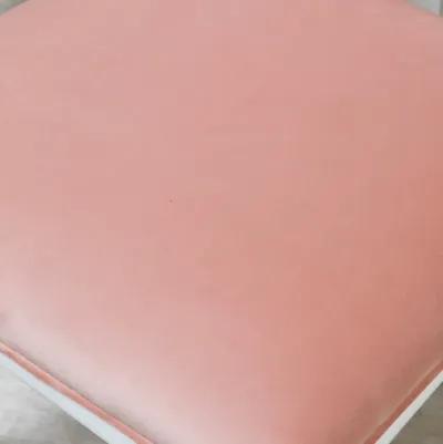 Set of 6 Cartel Dining Chairs in Peach Velvet