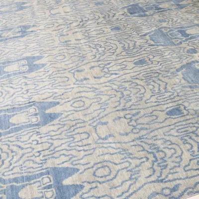 Taiga Blue Turkish Knot Rug