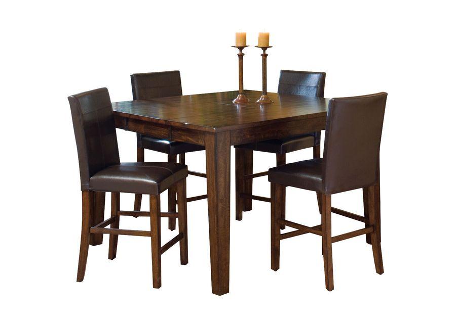 Intercon | Kona Parsons 5 Piece Counter Dining Set | Raisin