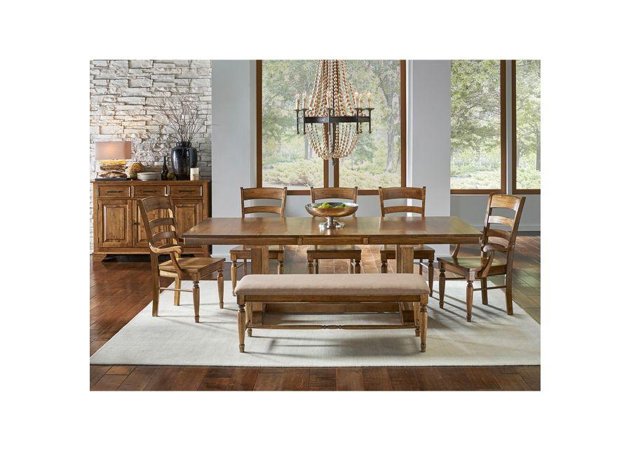 A America | Bennett 5 Piece Trestle Dining Set | Smokey Quartz