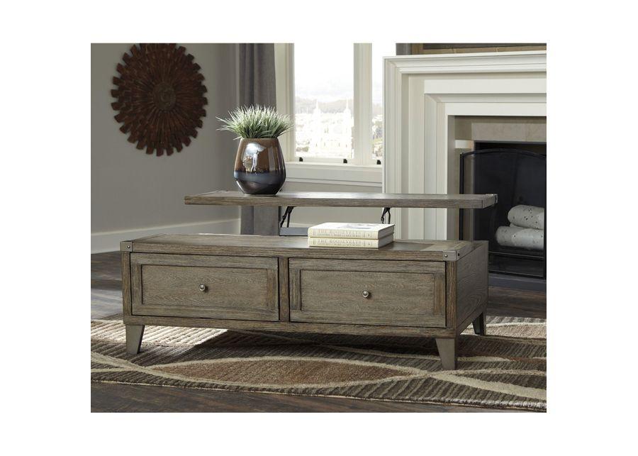 Ashley Furniture | Chazney Lift Top Coffee Table | Rustic Brown