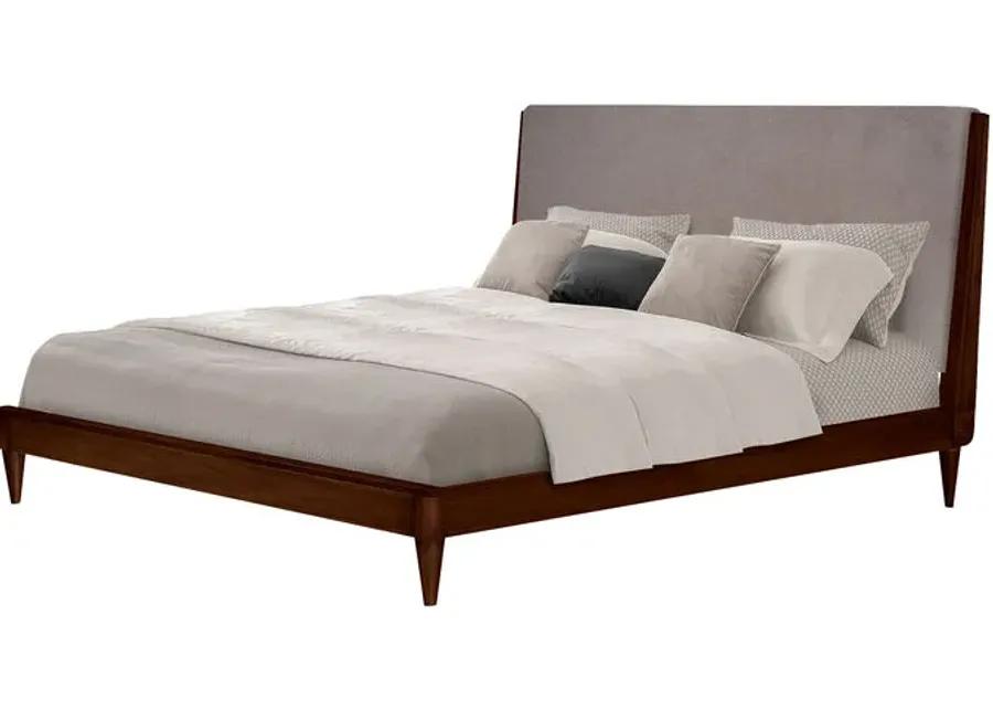 Urbana Walnut Queen Loft Upholstered Bed