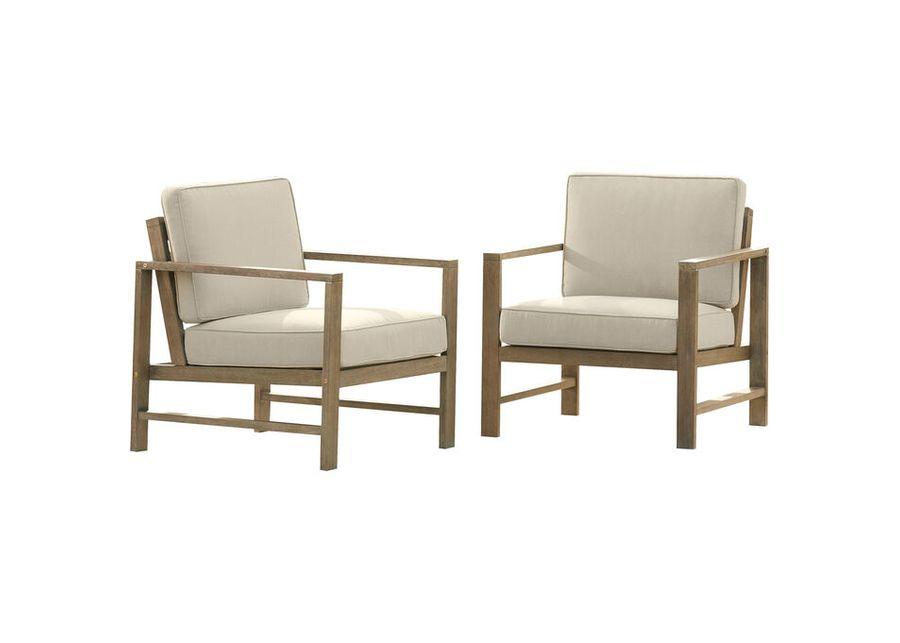 Fynnegan Light Brown Set of 2 Lounge Chairs