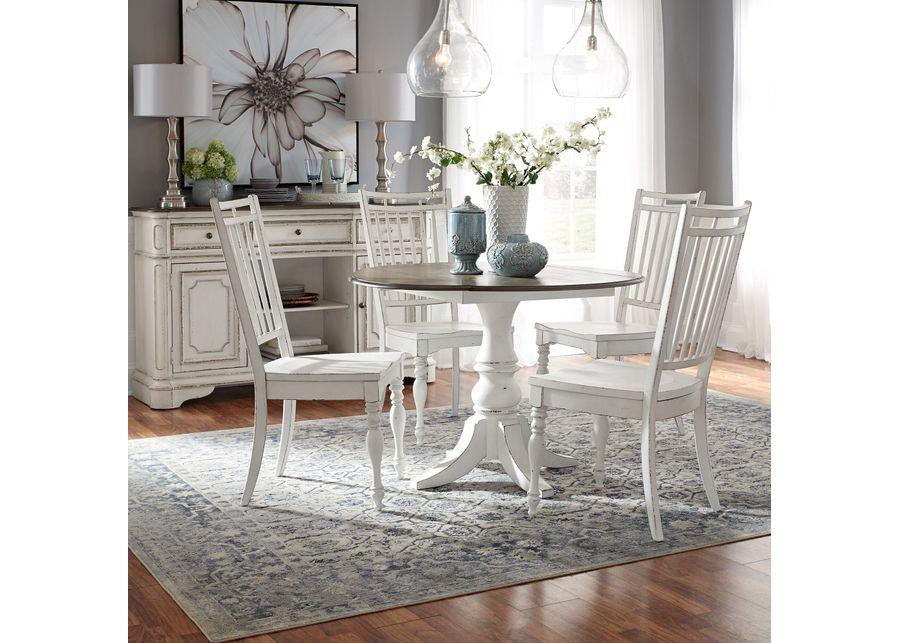 Liberty Furniture | Magnolia Manor 5 Piece Spindle Drop Leaf Dining Set | White