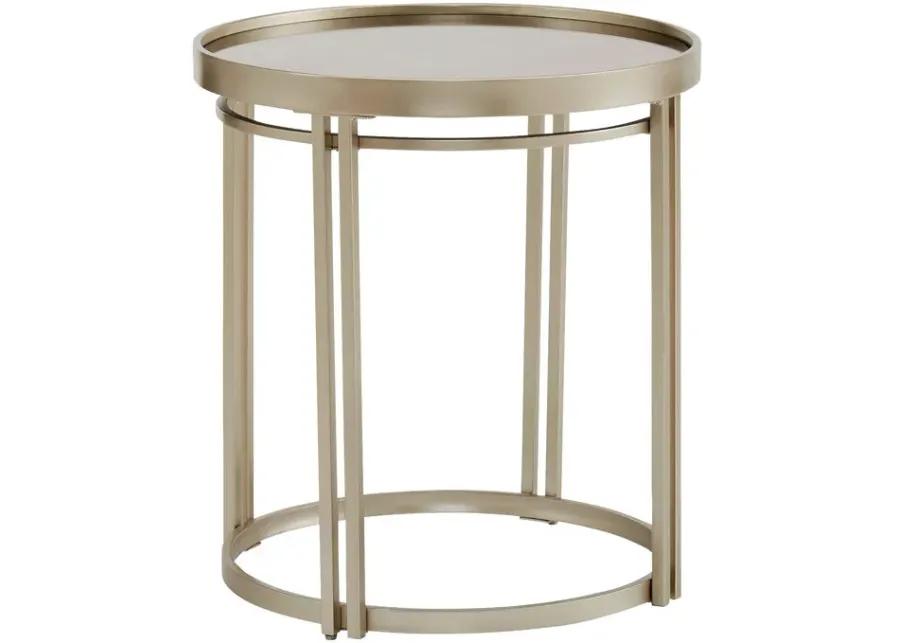 Callie Champagne Silver End Table