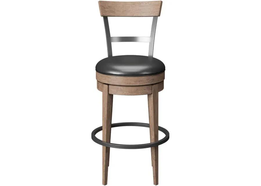 Benton Pecan Swivel Bar Stool