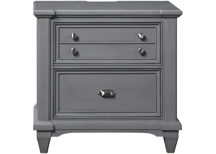 Davis Direct | Hilton Head 2 Drawer Nightstand | Gray