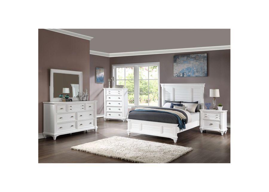 Davis Direct | King Hilton Head 4 Piece Storage Bedroom | White