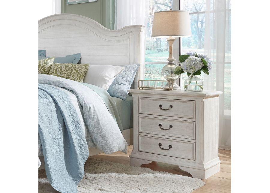 Liberty Furniture | Bayside 3 Drawer Nightstand | Antique White