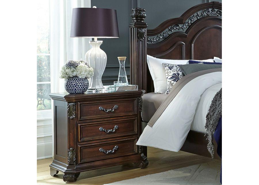 Liberty Furniture | Messina Estates 3 Drawer Nightstand | Dark Brown