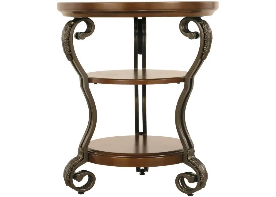 Ashley Furniture | Nestor Chairside End Table | Medium Brown