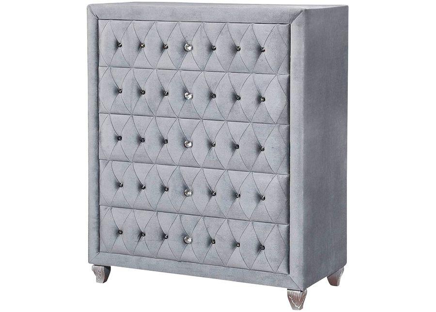 Furniture of America | Alzire 5 Drawer Chest | Gray