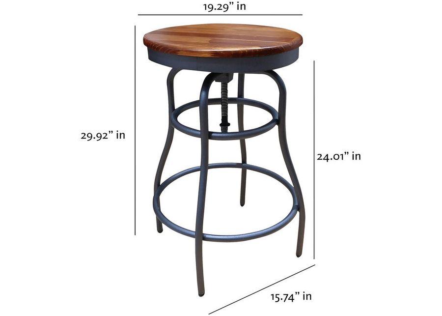 Bosa Gun Metal Adjustable Height Stool