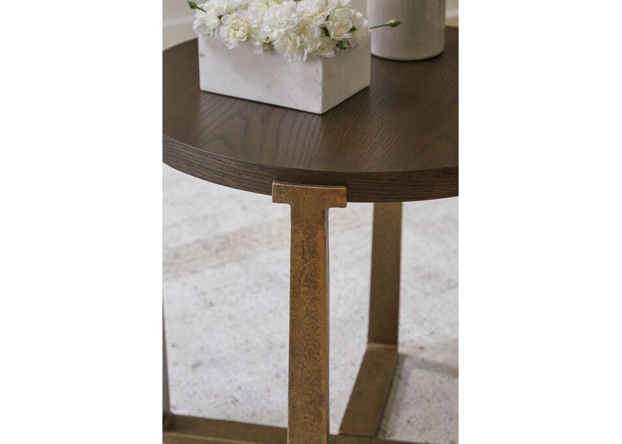 Balintmore Brown Round End Table