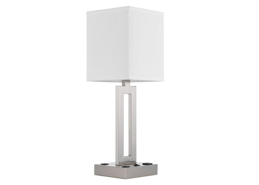 Cal Lighting | Sarnia Table Lamp | Brushed Steel