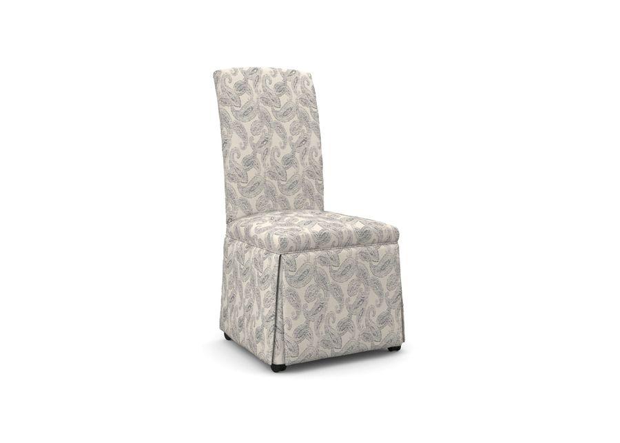 Best Home Furnishings | Hazel Skirted Caster Side Chair | Light Gray