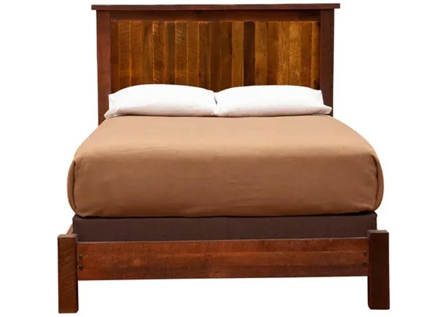 Barnwood Rustic Brown King Bed