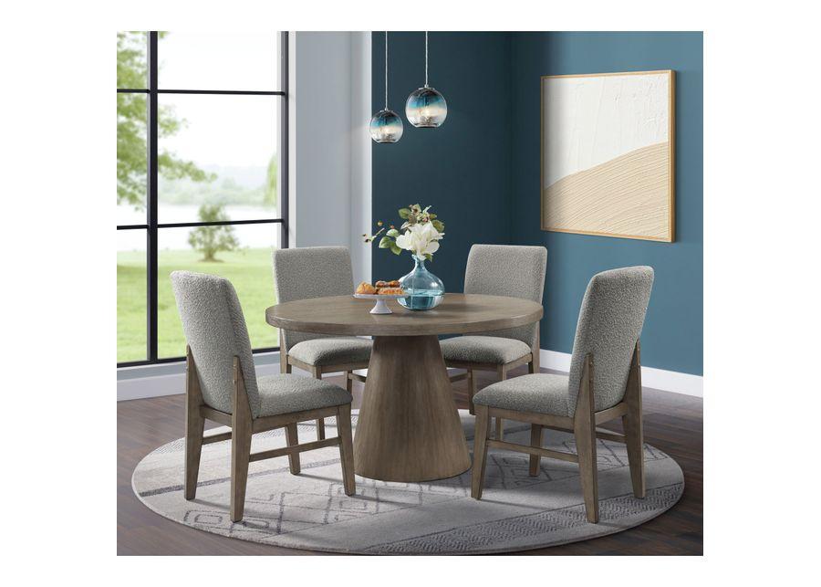 Elements | Portland Round Dining Table | Black