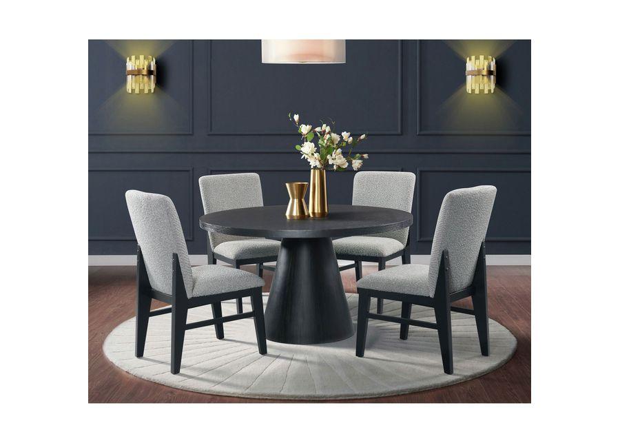 Elements | Portland 5 Piece Round Dining Set | Gray