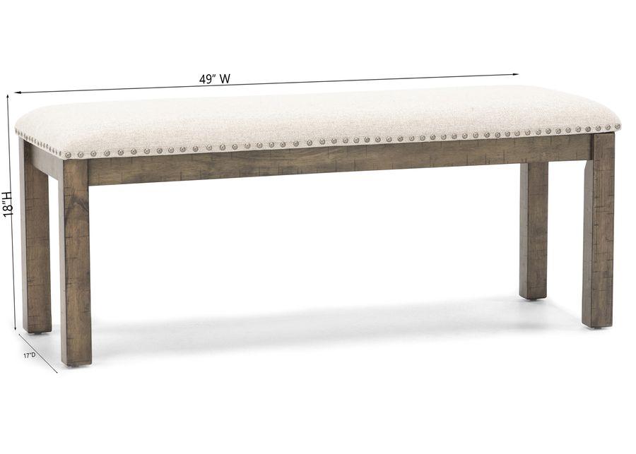 Willowbrook Upholstered Seat Bench, Nutmeg