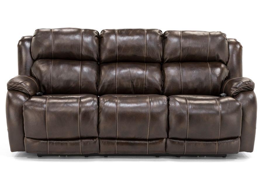 Milan Leather Fully Loaded Reclining Sofa