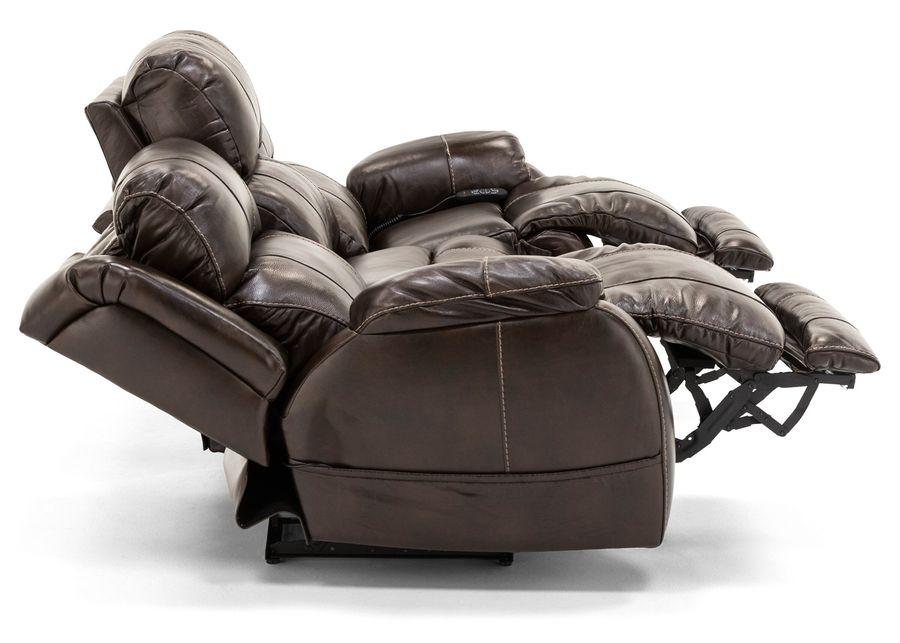 Milan Leather Fully Loaded Reclining Sofa