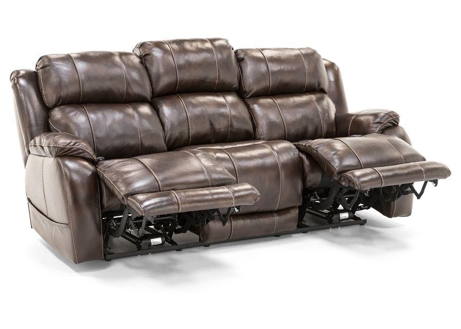 Milan Leather Fully Loaded Reclining Sofa