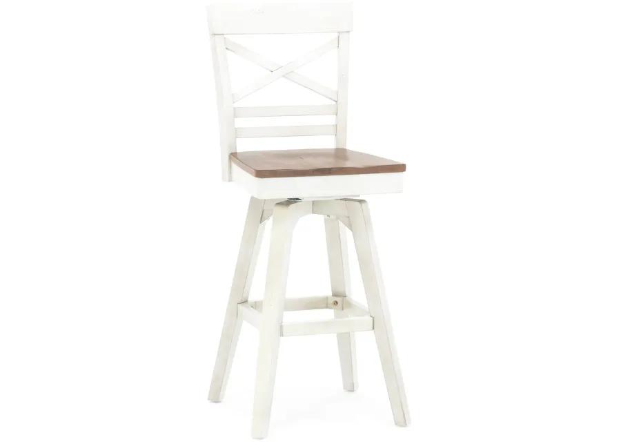 Antique White 30" X-Back Stool