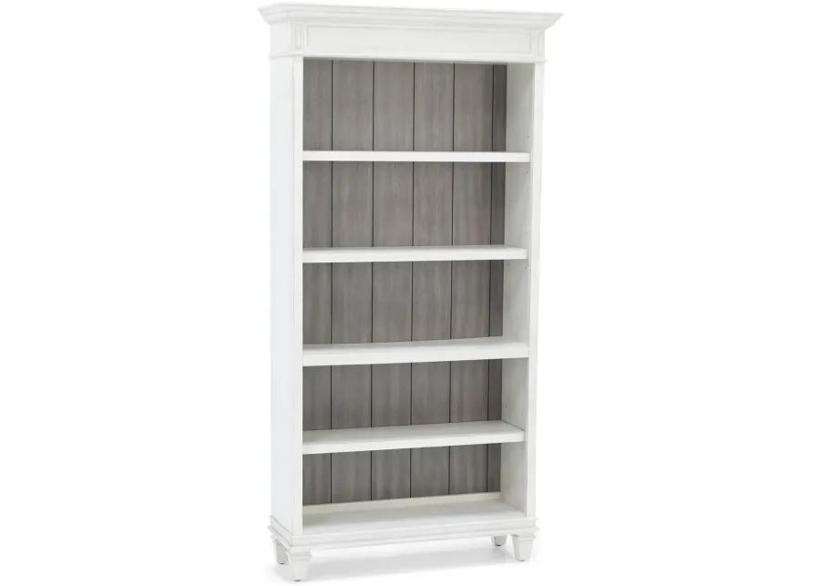 White Estate Open Bookcase