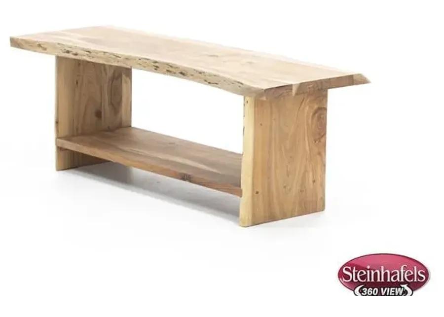 Essential Light Brown Live Edge Bench