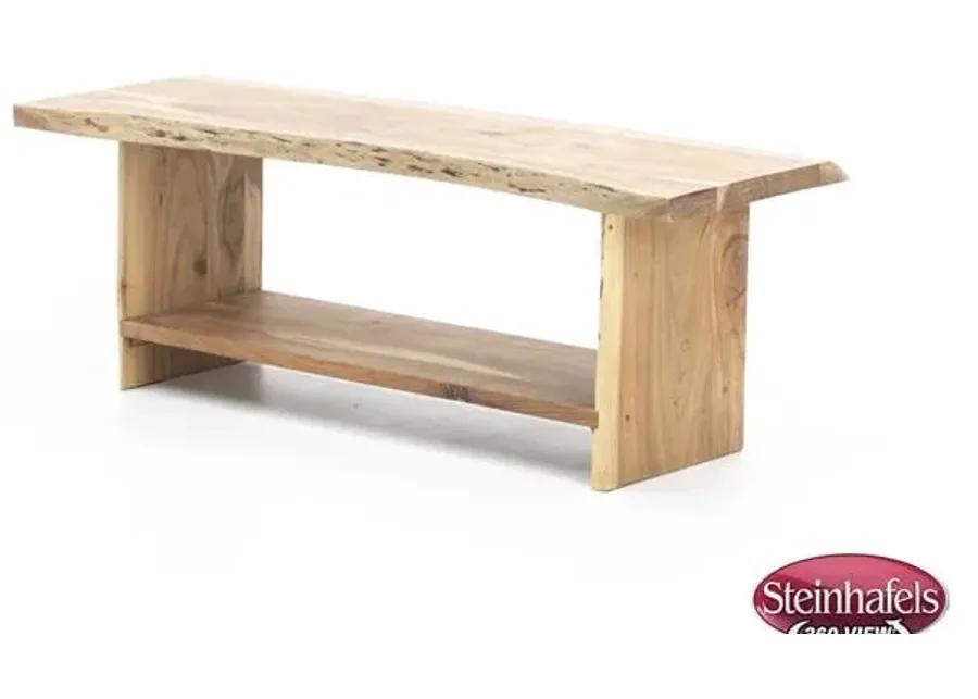 Essential Light Brown Live Edge Bench
