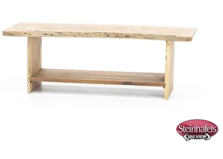 Essential Light Brown Live Edge Bench