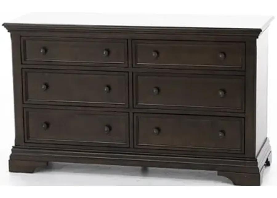 Stella 6 Drawer Dresser in Brown