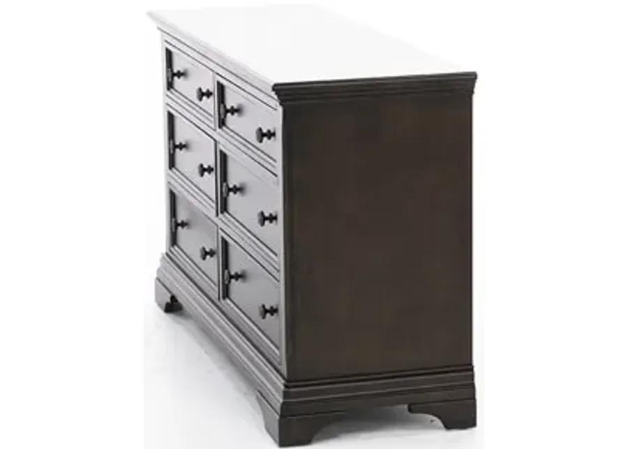 Stella 6 Drawer Dresser in Brown