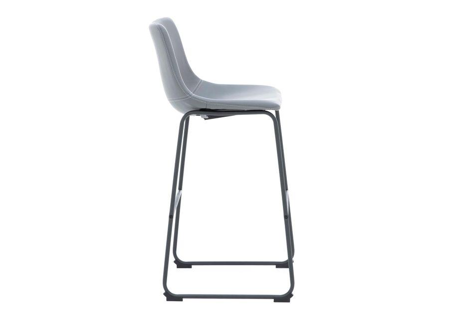 Leigh 29" Upholstered Bar Stool, Grey