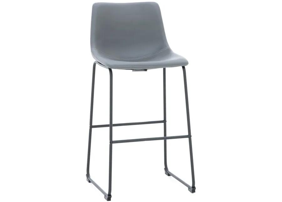 Leigh 29" Upholstered Bar Stool, Grey