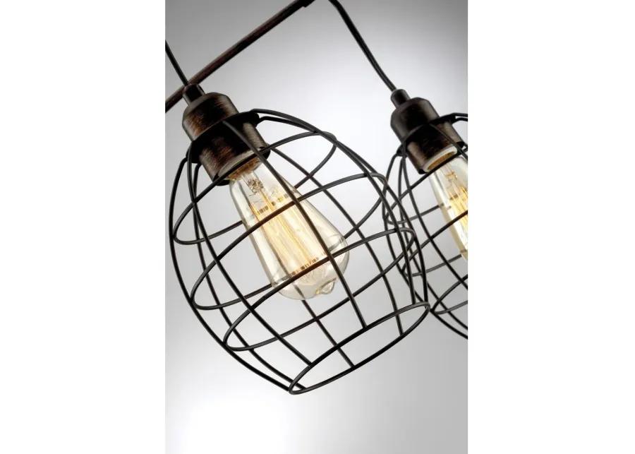 Bronze Caged Shade Arc Lamp Bulbs Included 87.25"H