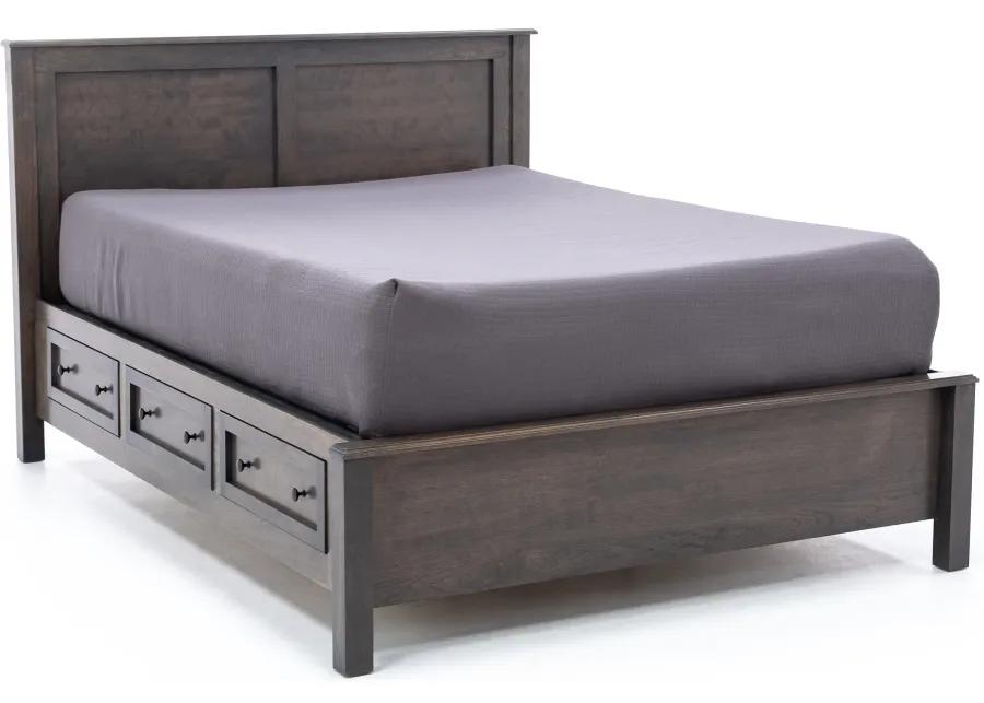 Witmer Taylor J Grey Full Storage Bed with 45" Headboard