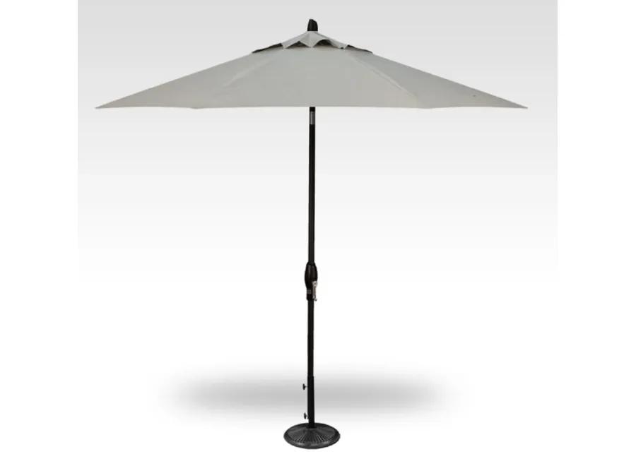 2-Pc 9' Auto Tilt Silver Linen Umbrella