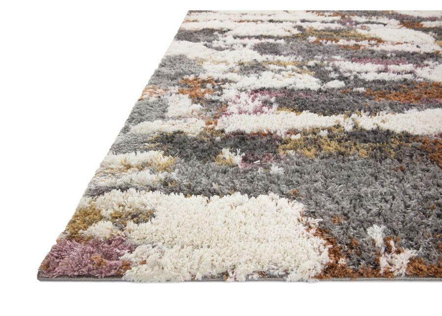 Levitt Grey/Multi Shag Area Rug 5'3"W x 7'6"L