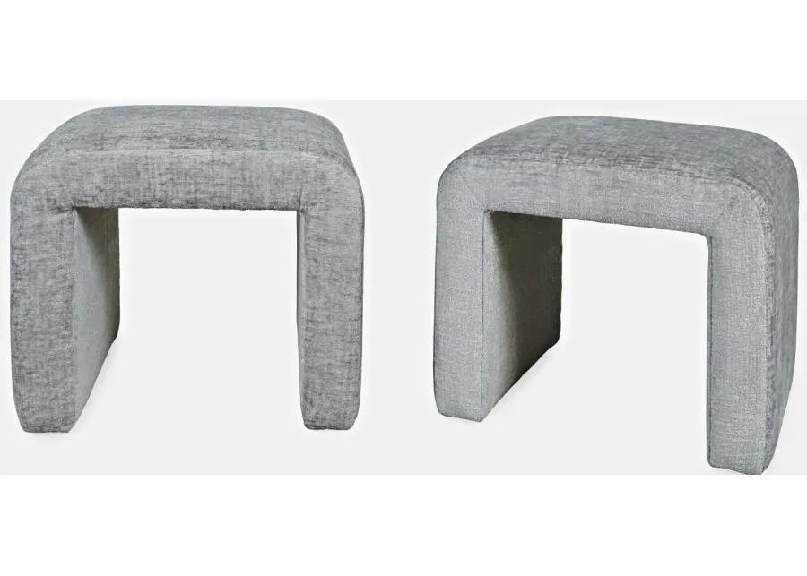 Shay Set of Two Bench in Grey