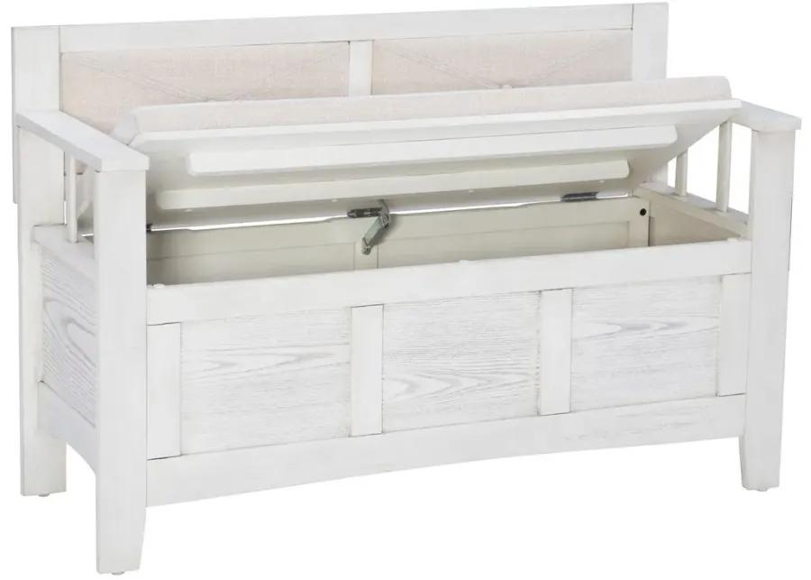Kennedy Storage Bench in White